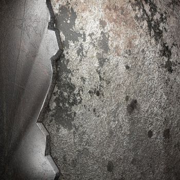 metal on wall made in 3D