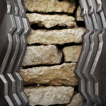 metal on wall made in 3D