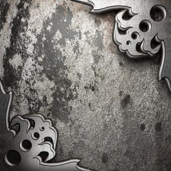 metal on wall made in 3D