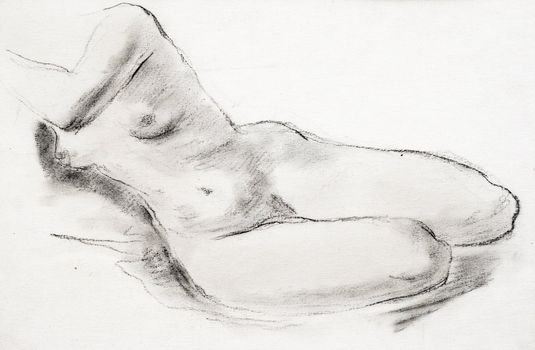 Nude Woman - pencil on paper