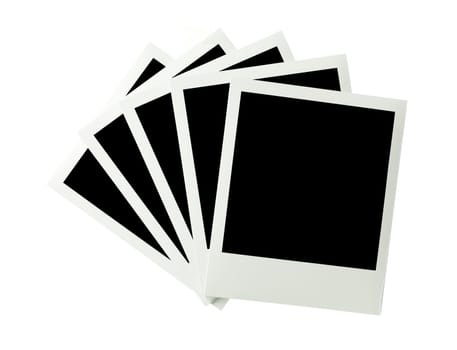 Bunch of Instant Image isolated on white background