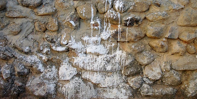 Stone wall, Detail in urban house