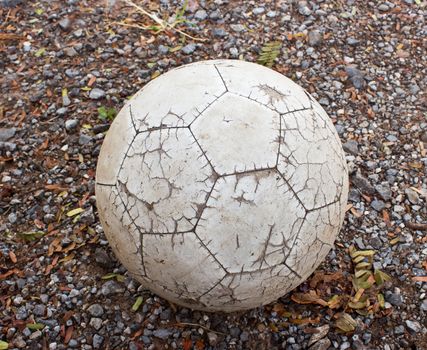 a old ball on the ground