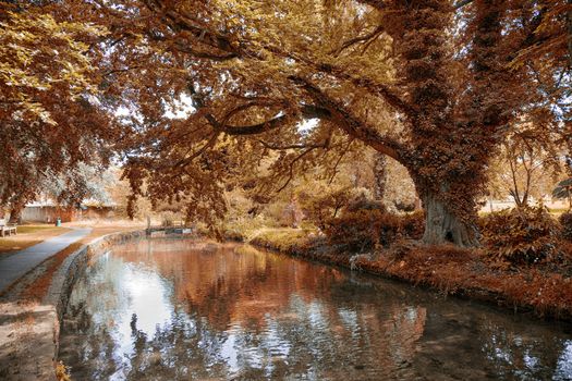 Indian summer in Lower Slaughter - Cotswold, United Kingdom.