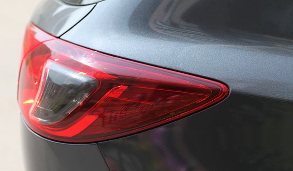 fragment of the vehicle rear view, stop signal