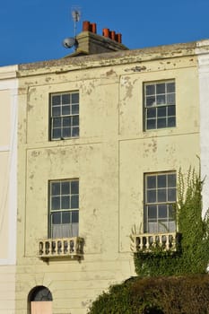 Shabby town house on coast