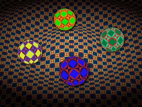 Four spheres over a 3d surface