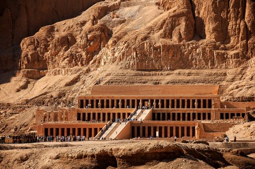 Mortuary temple of Queen Hatshepsut in ancient Egypt, near Valley of the kings