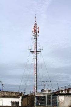 Antenna TV on blue sky