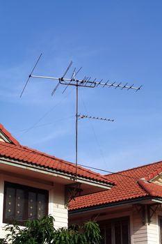 Antenna TV on blue sky