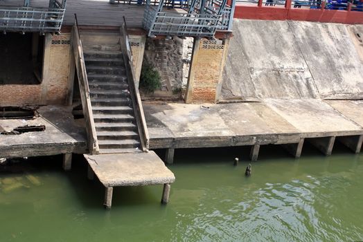 Stairs down river