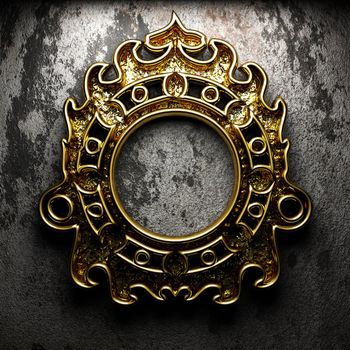 Retro frame on concrete wall