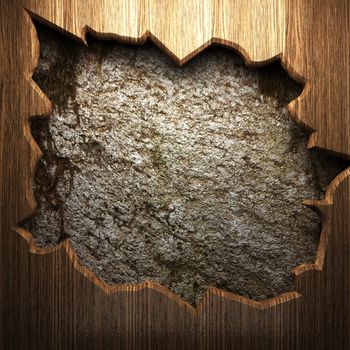 wood on the wall