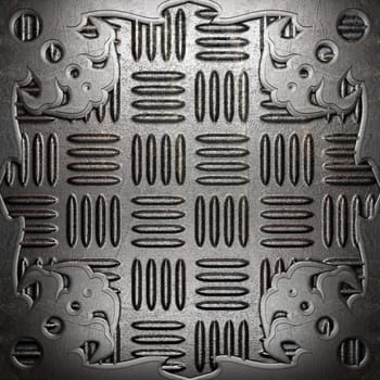 metal on wall made in 3D