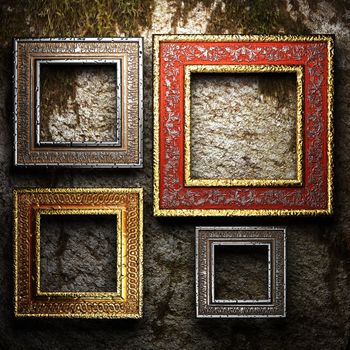 Antique ornament frame made in 3d