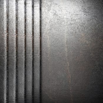 metal on wall made in 3d