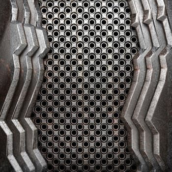 metal on wall made in 3d