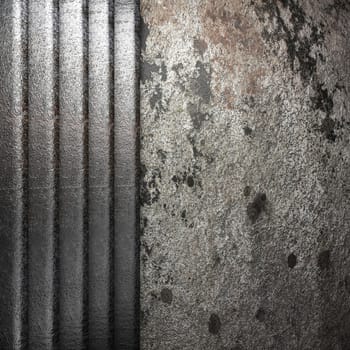 metal on wall made in 3D