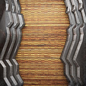 metal on wall made in 3d