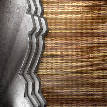 metal on wall made in 3d