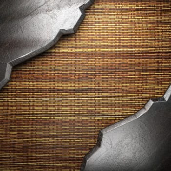 metal on wall made in 3d
