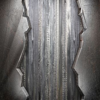 metal on wall made in 3d