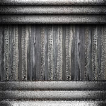 metal on wall made in 3d