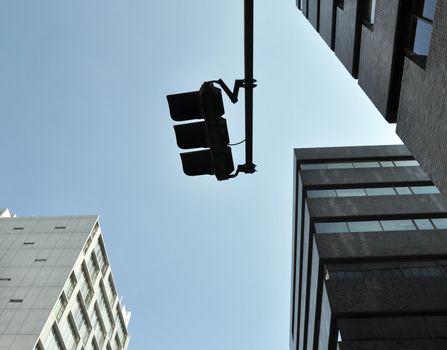 Pedestrian signal at intersection or crossroads 