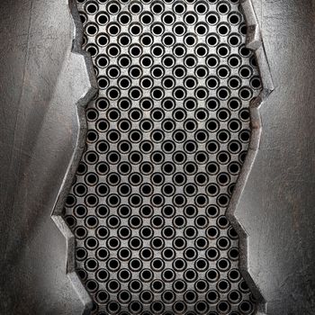 metal on wall made in 3d
