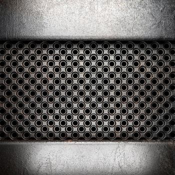 metal on wall made in 3d