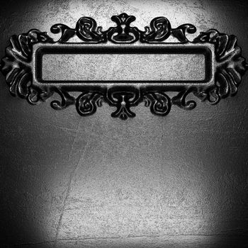 iron vintage ornament on wall