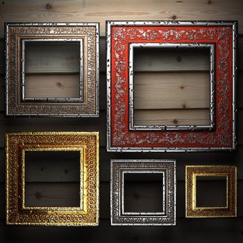 Antique ornament frame made in 3d