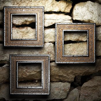 Antique ornament frame made in 3d