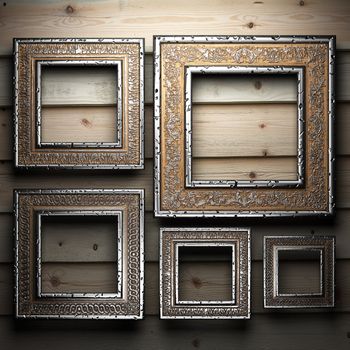 Antique ornament frame made in 3d
