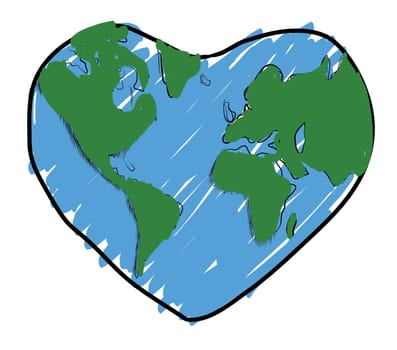 drawing Love the earth