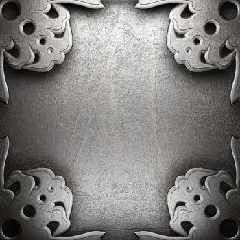 metall background made in 3D