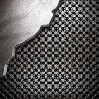 metal on wall made in 3d