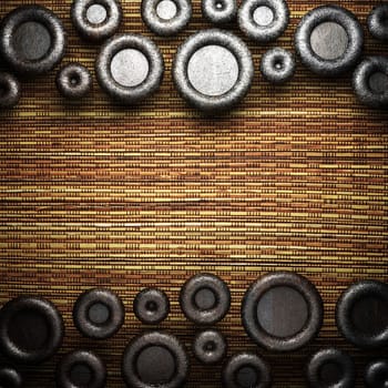 metal on wall made in 3d