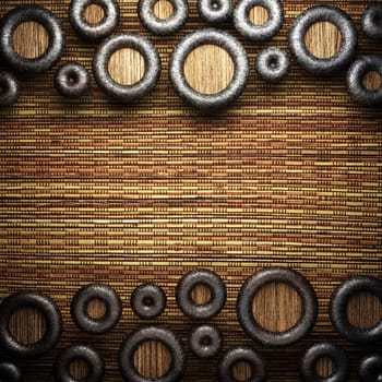 metal on wall made in 3d