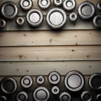 metal on wall made in 3d