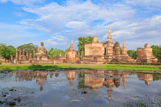 Sukhothai historical park, the old town of Thailand in 800 year ago