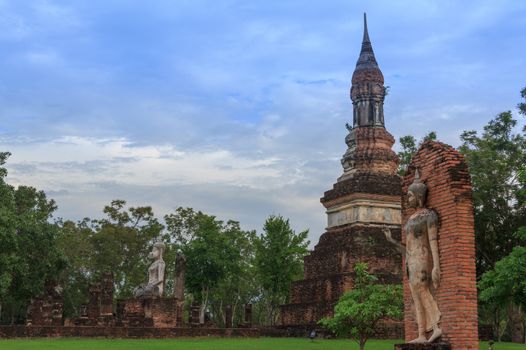 Sukhothai historical park, the old town of Thailand in 800 year ago