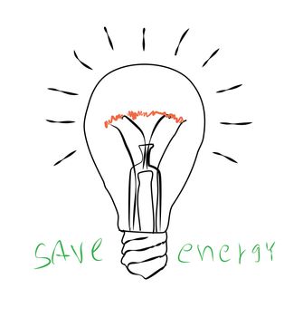 Light bulb icon :save energy