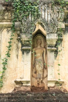 Buddha Statue at  Temple in Sukhothai Historical park , Thailand