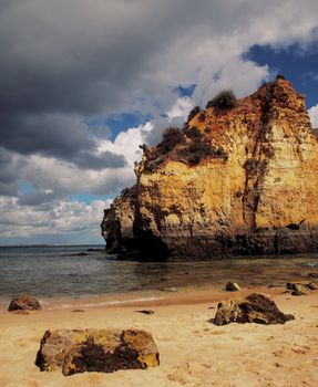 a beautiful beach in Algarve, Portugal