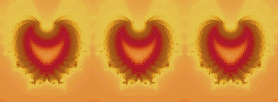 Valentine fractal.  Digital generated graphic fractal.
