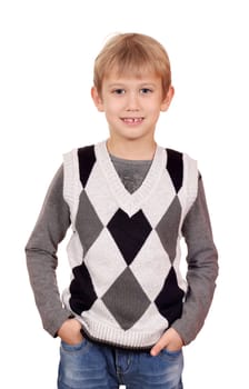 boy portrait on white studio shot