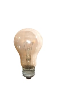 The isolated old bulb on a white background