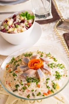 vegetables -  herring salad