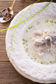 herring with potato and cream